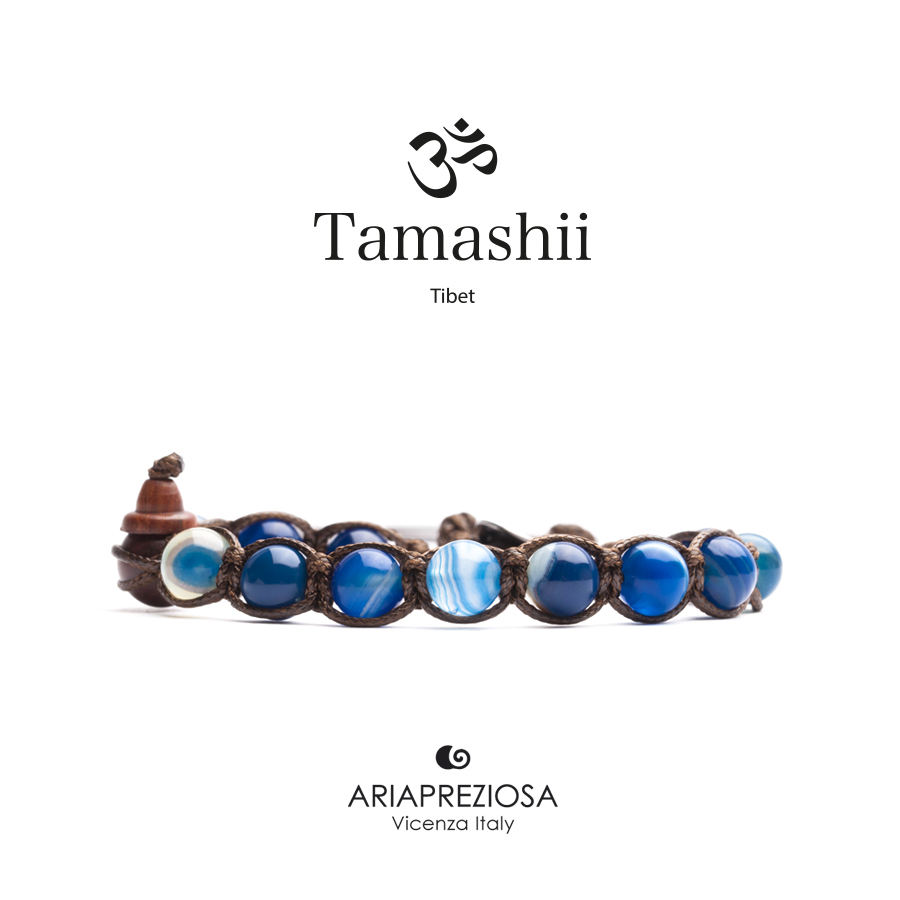 Bracciale TAMASHII Agata Blu Striata