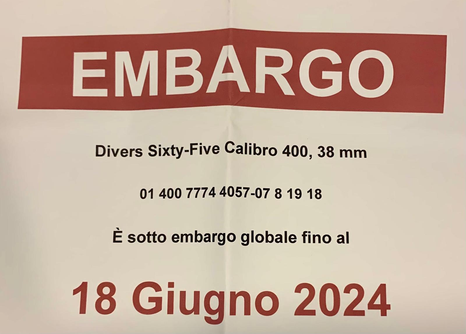 Orologio ORIS Divers Sixty-Five Calibro 400